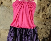 Pink & purple silk fairy dress Pretty flower fairy costume Age 7 - 8 yrs Children's clothing