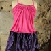 Pink & purple silk fairy dress Pretty flower fairy costume Age 7 - 8 yrs Children's clothing