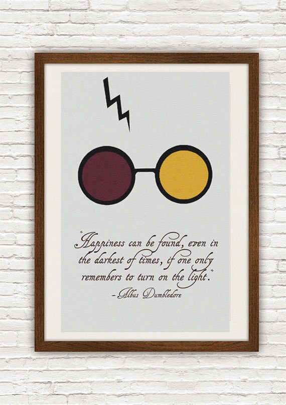 Harry Potter Inspired Happiness Quote Print 11X17 inches