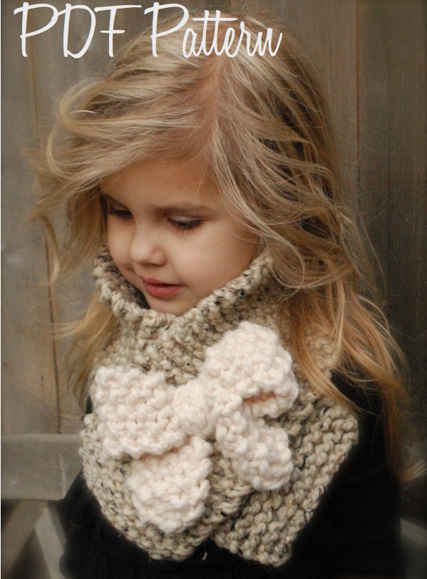 Knitting PATTERN-The Bowlynn Scarf  (Toddler, Child, Adult sizes)
