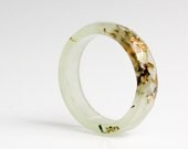 colours of spring size 7.5 thin multifaceted eco resin ring