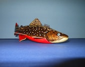 Hand Carved- Brook Trout Ice Spear Fishing Decoy