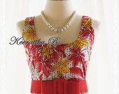 Sound Of Summer - Red And Yellow Floral Dress Bridesmaid Party Dinner Spring Summer Tea Dress Casual Dress Style