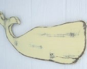 nautical whale soft yellow nautical wood wall art