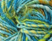 Handspun art yarn A Day At The Beach 55 yards free U.S. shipping
