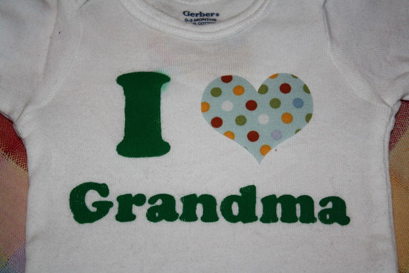 Seconds Green "I love Grandma" Onesie