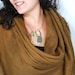 Handmade jewelry. Brass and blackened copper modern necklace.