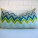 Decorative Pillow Cover - Schumacher Zenyatta Mondatta Peacock - Colorful Chevron Vintage - Missoni Inspired Hollywood Regency