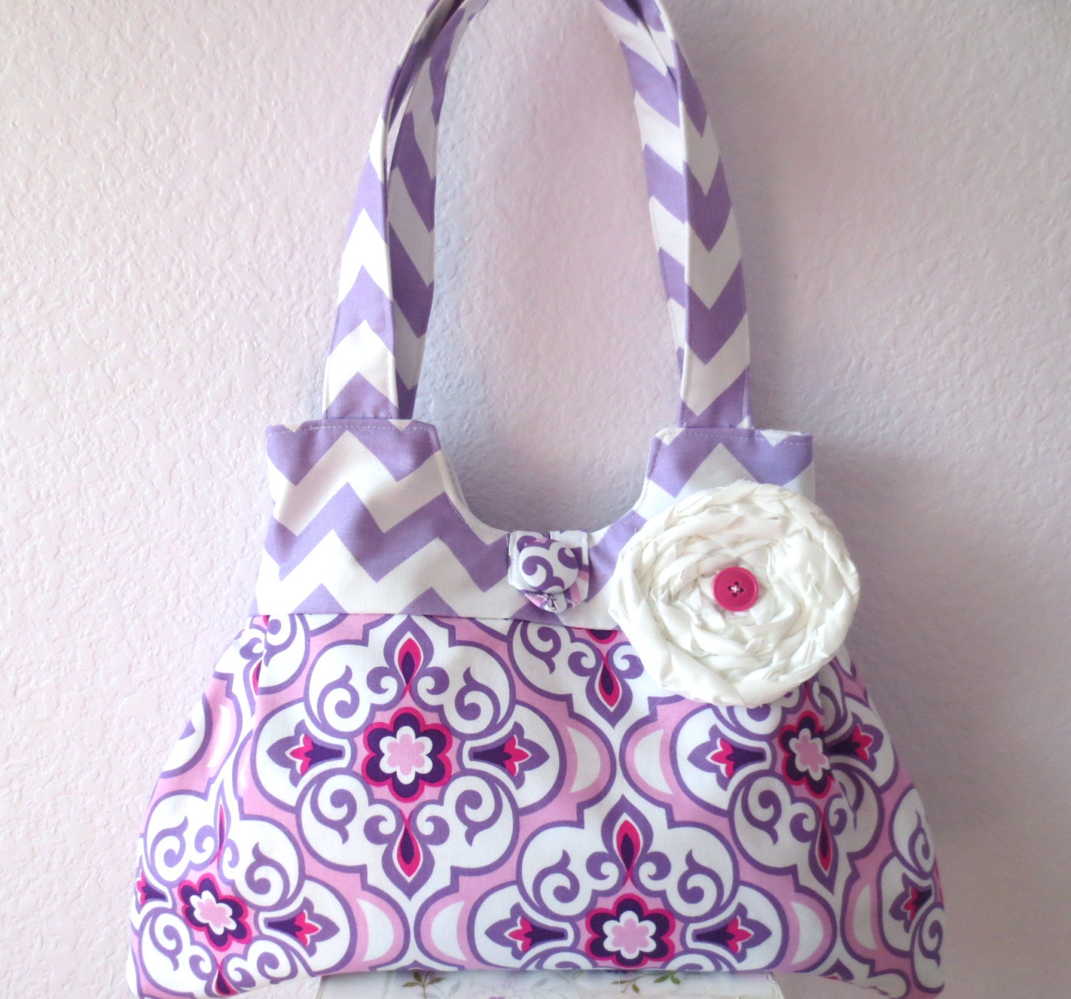 Grape Soda, Pleated Lively Handbag
