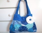 Blue Hawaiian, Pleated Lively Handbag
