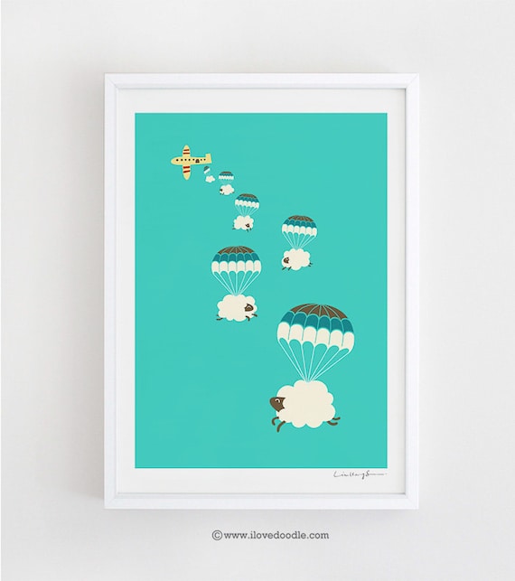 Sheepy Clouds - Print