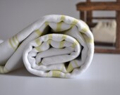 Woven Turkish Bath Towel - AeGean Soft Peshtemal  - White and Lemon stripes