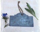French Market Tags -Hang Tag - Wedding Decor Favors Gift Tin Ornament Zinc Metal Rustic Favor Galvanized Flower Magnet Place Card