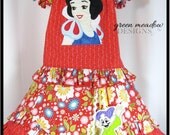 Snow White and Dopey Appliqued Peasant Top and  Insa Skirt