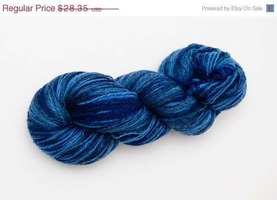 ON SALE Kauni Wool Yarn Effektgarn, Self-Striping Yarn, Dark Blue Light Blue, FREE shipping worldwide