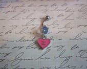 Pink Heart Navel Ring