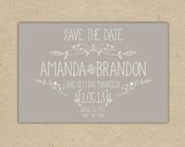 Save The Date . custom. printable template. vintage (2054)