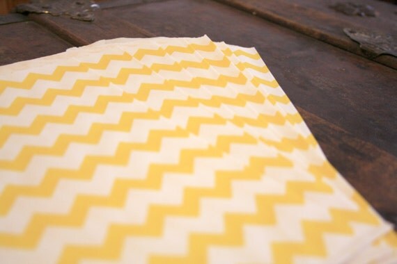 yellow chevron favor bags ... 25 paper treat bags ... choose your color Il_570xn
