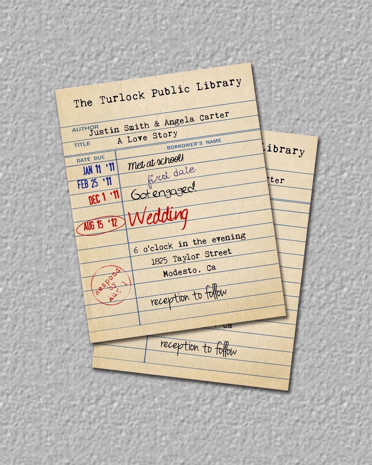 Library Card Invitation, Library Wedding Invitation, Library Baby Shower Invitation, Save The Date, Invite
