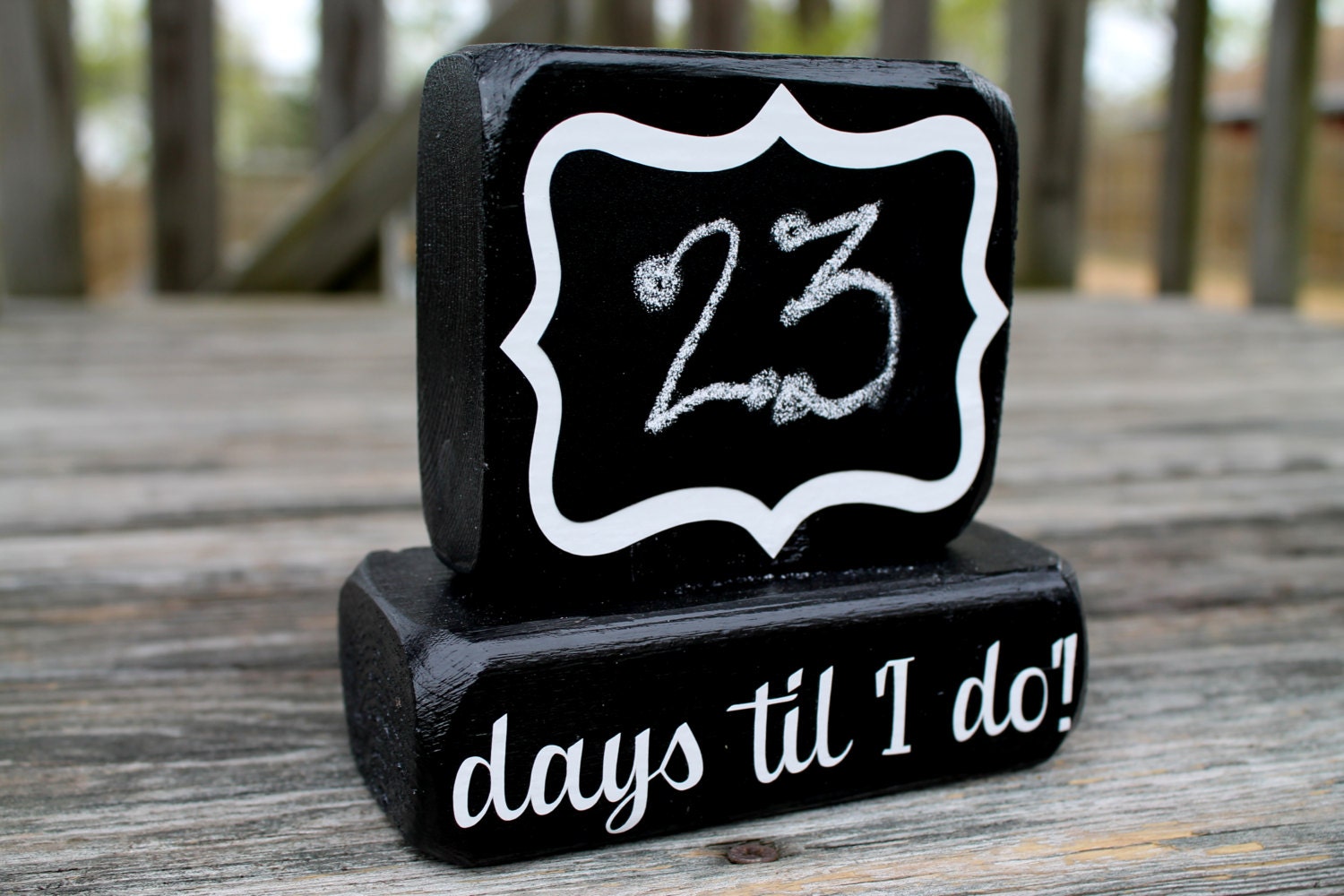 DAYS TIL 'I DO' - Fun Chalkboard Wedding Countdown Blocks - JolieMaeCollections DAYS TIL 'I DO' - Fun Chalkboard Wedding Countdown Blocks - JolieMaeCollections