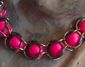 Pink and Black Bracelet