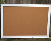 Large  24" x 36" White framed cork board