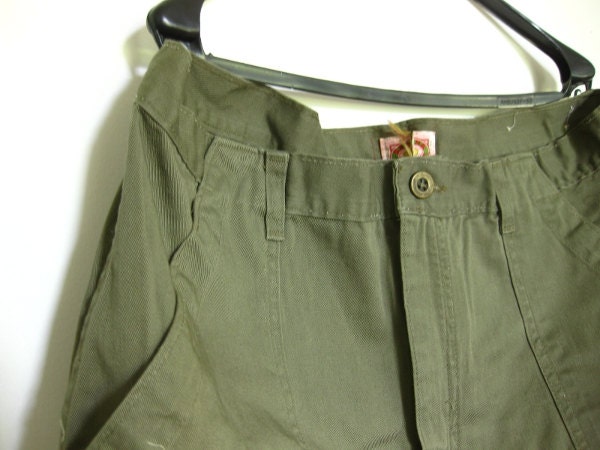 Vintage Deadstock Banana Republic Pants Size 38 Safari Olive Drab Army Green