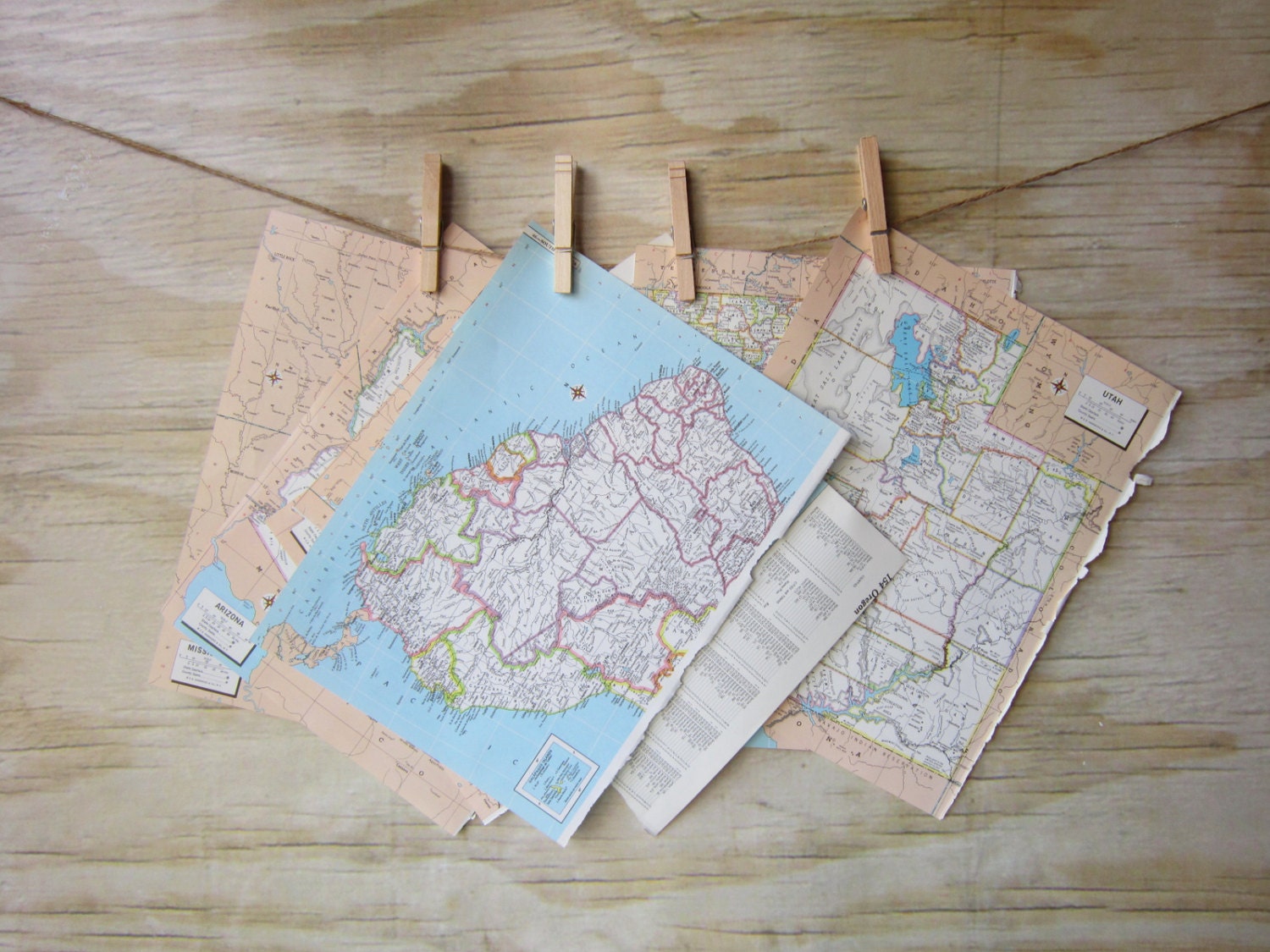 Vintage Atlas Pages