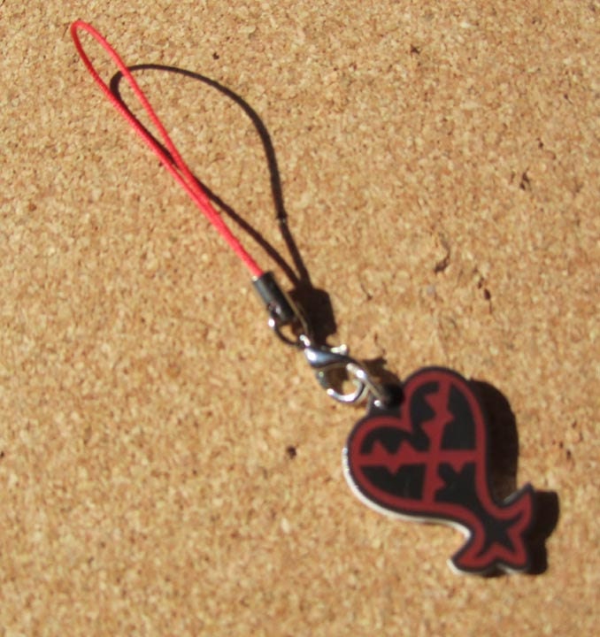 Heartless emblem from Kingdom hearts as a cell phone charm or keychain