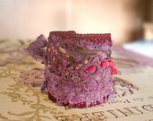 cottage chic vintage textile scrap romantic wrist wrap