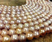 11-12 mm 15.5 inch strand Large Hole Freshwater Pearl Potato Beads - Blush - 3.0 mm hole (B2354G75)