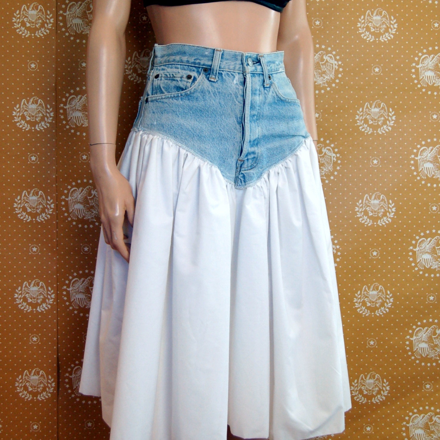 levi denim skirt vintage