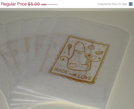 Memorial Day Sale Made With Love Fancy Glassine Gift Bags