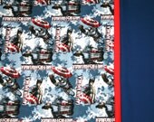 Captain America Pillowcase - The Avengers - Custom Embroidered Pillowcase - Red White Blue