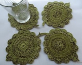 4 Pcs COTTON LEAF COASTER...