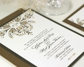 Art Deco Wedding Invitations Gold Wedding Invitations Monogram Wedding Invitations Sample