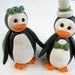 Penguin love - wedding cake topper