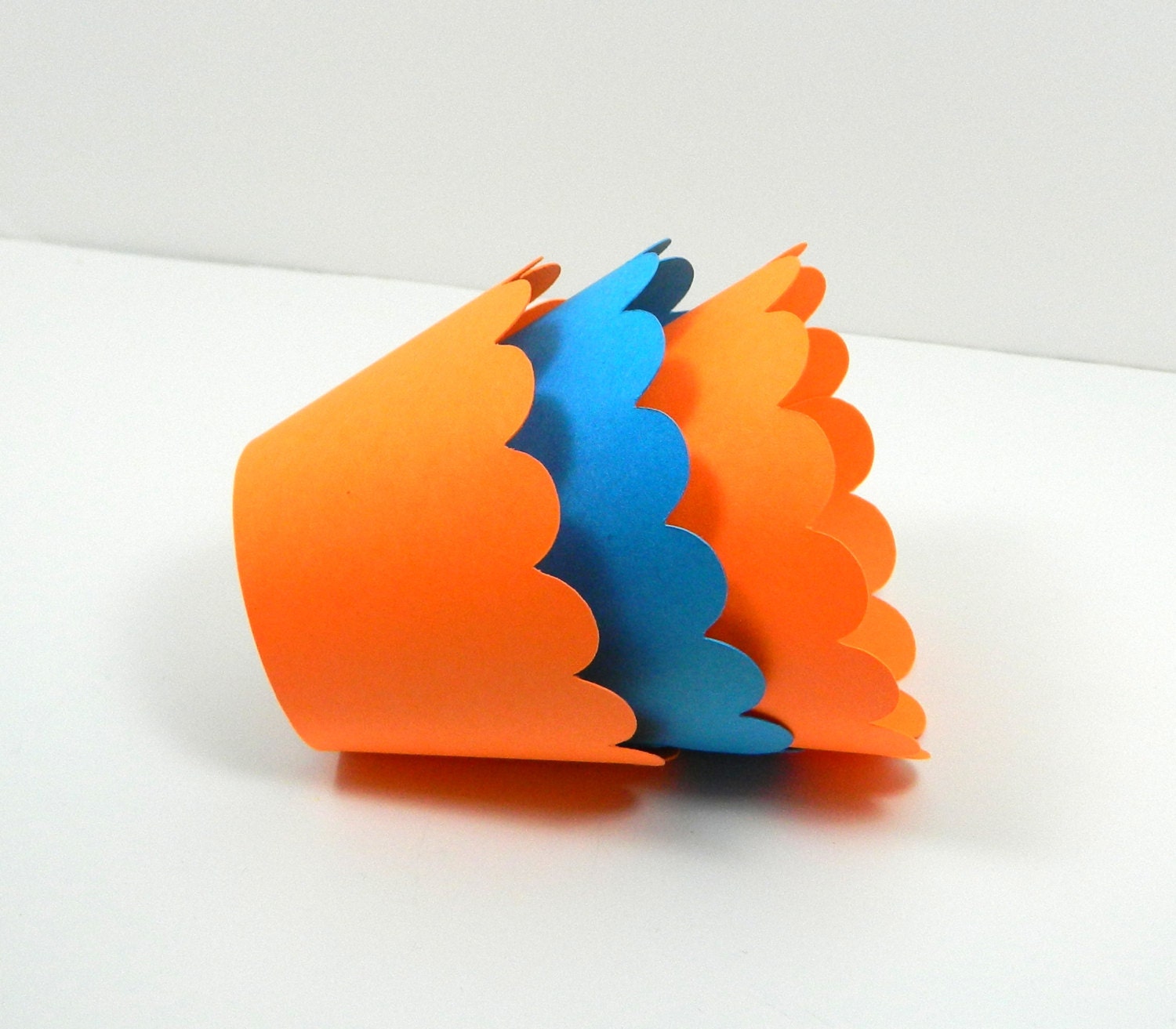Orange and Blue Mini Cupcake Wrappers Blue and Orange Cupcake Wrapper Minis