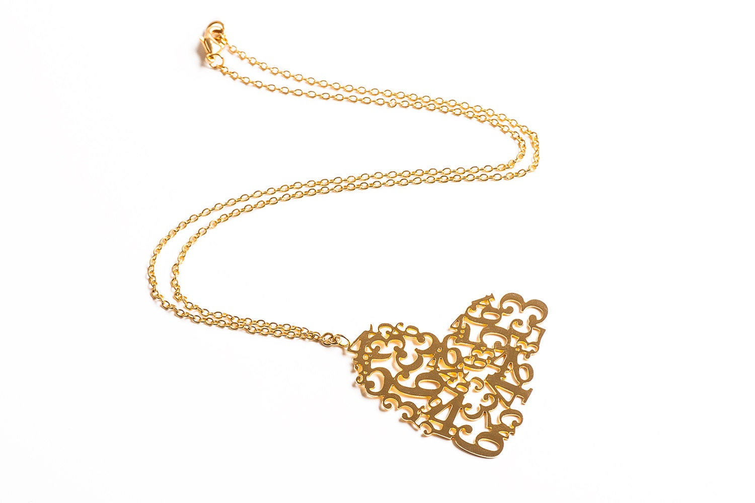 Gold Necklace, Heart Necklace, Handmade Jewelry, Gold Heart necklace, Love Necklace, Jewelry With Meaning, Gift FOR HER