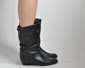 black sword fighting boots