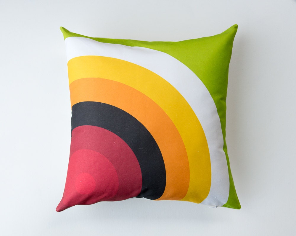 Target Pillow Cover - bull's eye, red, orange, yellow, green