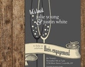 Toast to Your Engagement party invitations (set of 120)