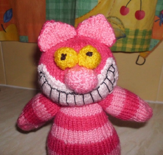 Cheshire Cat Alice in Wonderland Knitted toy