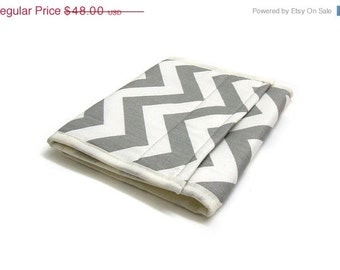 SALE Jewelry Organizer Storage Case for Home & Travel - Grey Chevron
