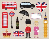 40% OFF SALE -London clip art, London clipart, crown clip art images, British clip art for commercial use- Instant Download Il_170x135