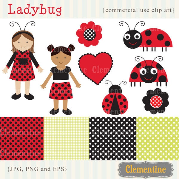 40% OFF SALE -Ladybug clip art images, ladybug clipart, ladybug vector, royalty free clip art- Instant Download Il_170x135