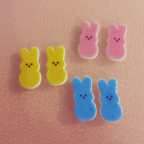 Peeps Marshmallow Bunny Earrings