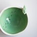 decorative pottery dish, TWEET BOWL, white and green ceramic bowl, small serving bowl, jewellery trinket dish, modern minimalist pottery
