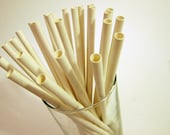 25 solid white Paper Straws, AND Digital DIY straw tags (your color choice), Party Striped Straws