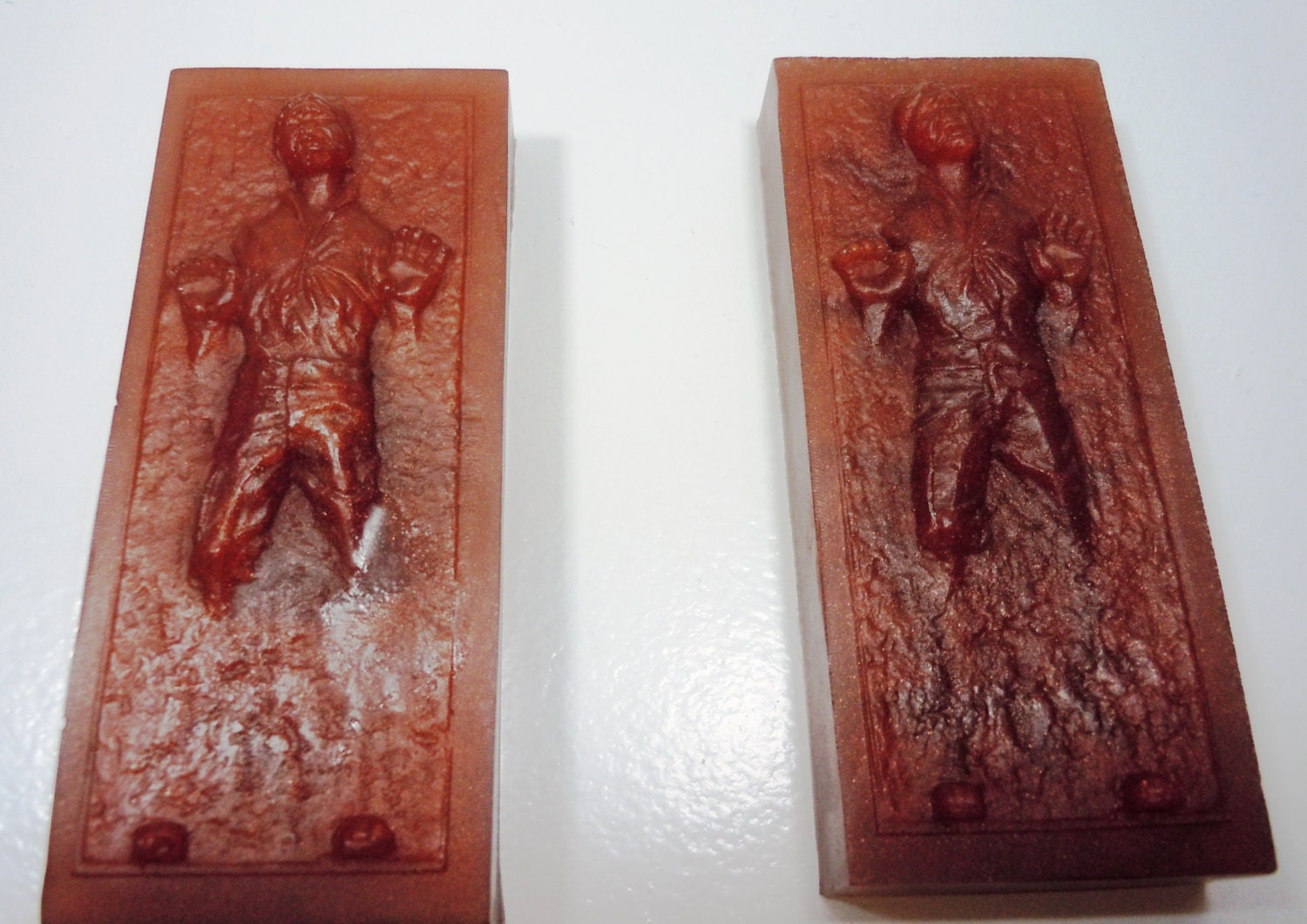 2 Han Solo in Carbonite Vegan Soaps - Chocolate/Mint Scent - Vegan Star Wars Birthday